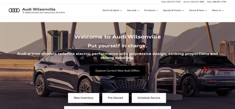 Screenshot Audi Wilsonville