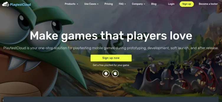 Screenshot PlaytestCloud