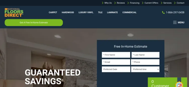 Screenshot National Floors Direct