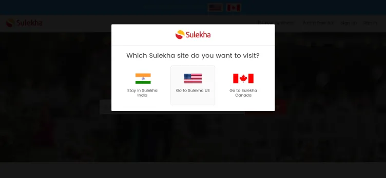 Screenshot Sulekha.com New Media