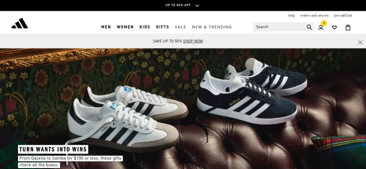 Screenshot Adidas