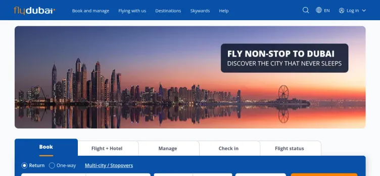 Screenshot FlyDubai