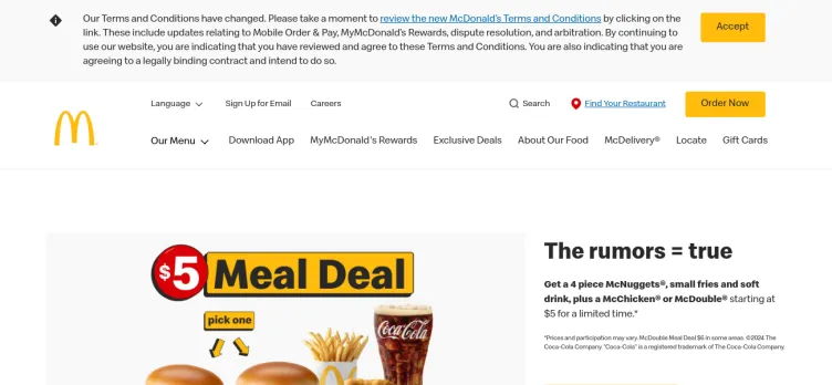 Screenshot McDonald's