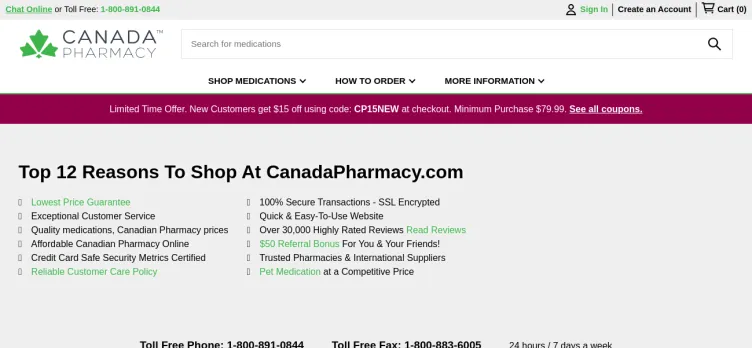 Screenshot Canada Pharmacy