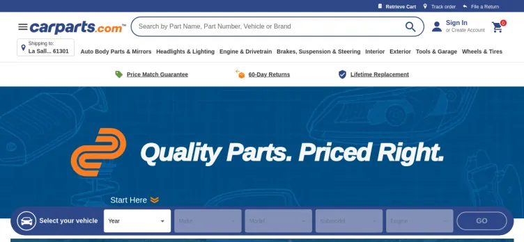 Screenshot CarParts.com