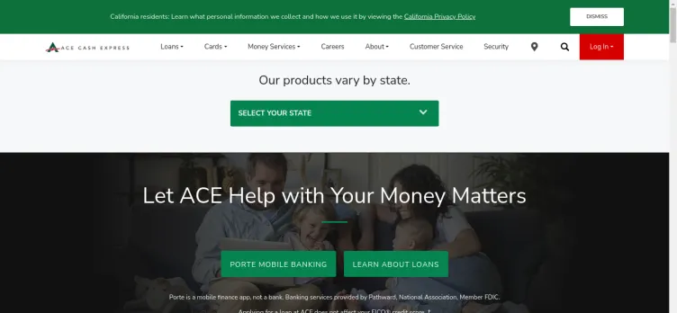 Screenshot Ace Cash Express