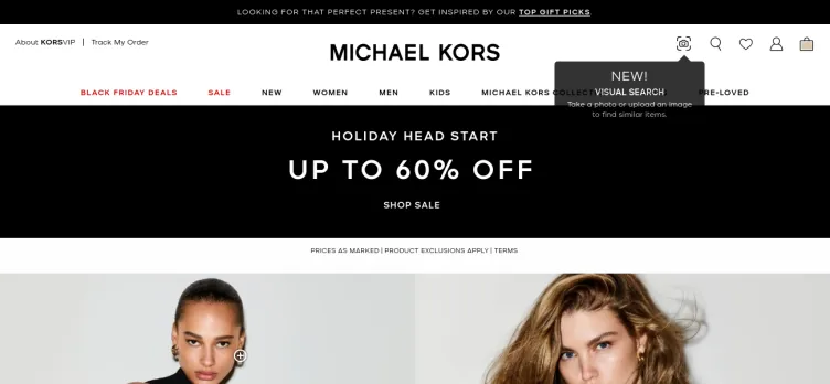 Screenshot Michael Kors