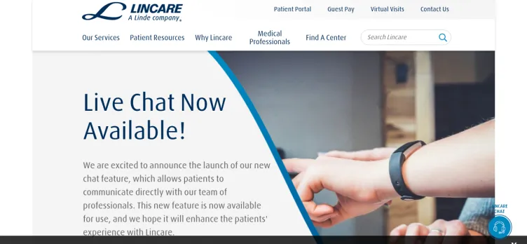 Screenshot Lincare Holdings