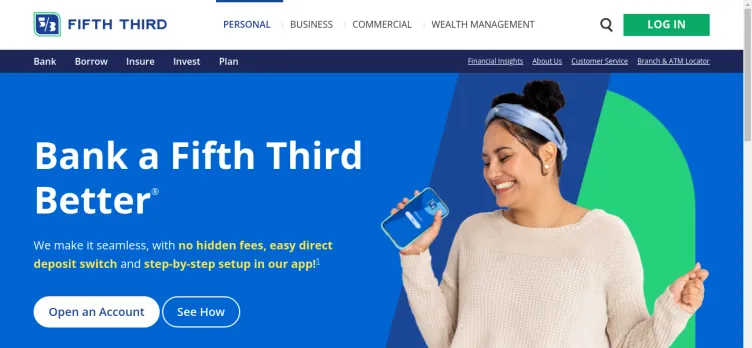 Screenshot Fifth Third Bank / 53.com