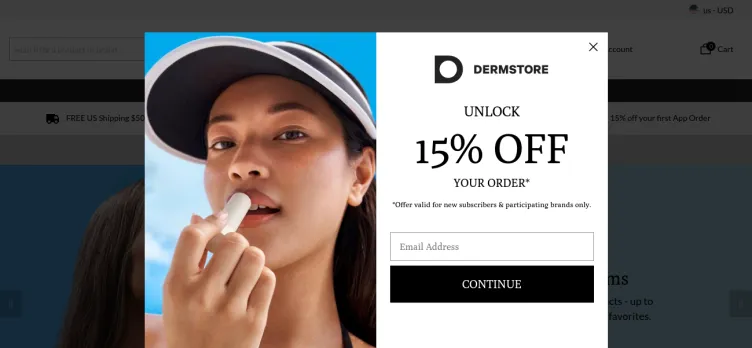 Screenshot DermStore