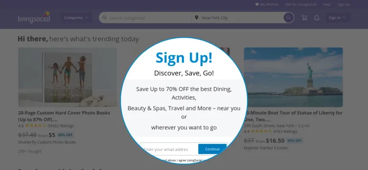 Screenshot LivingSocial