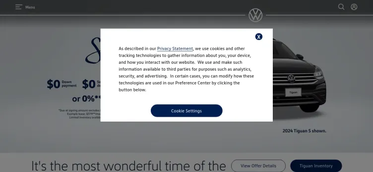 Screenshot Volkswagen