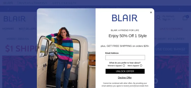 Screenshot Blair.com