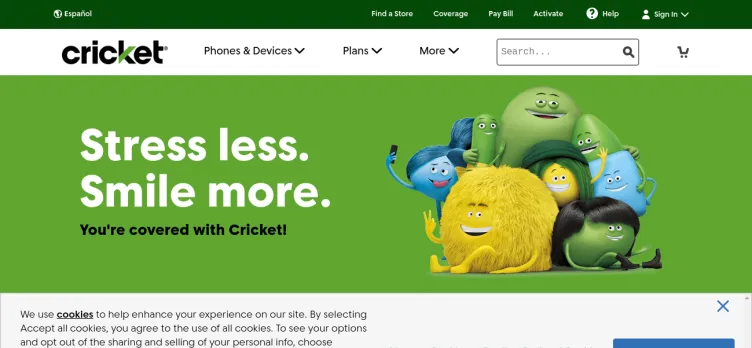 Screenshot Cricket Wireless