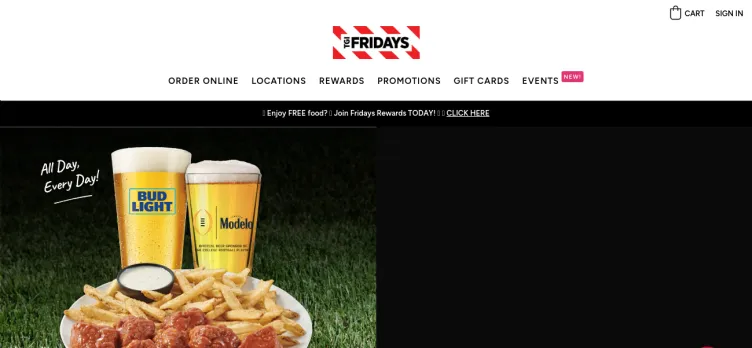 Screenshot TGI Fridays