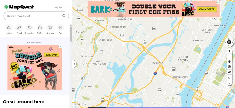 Screenshot MapQuest