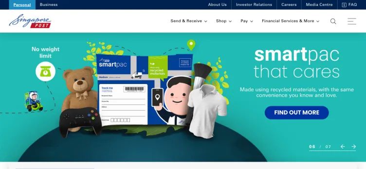 Screenshot Singapore Post (SingPost)