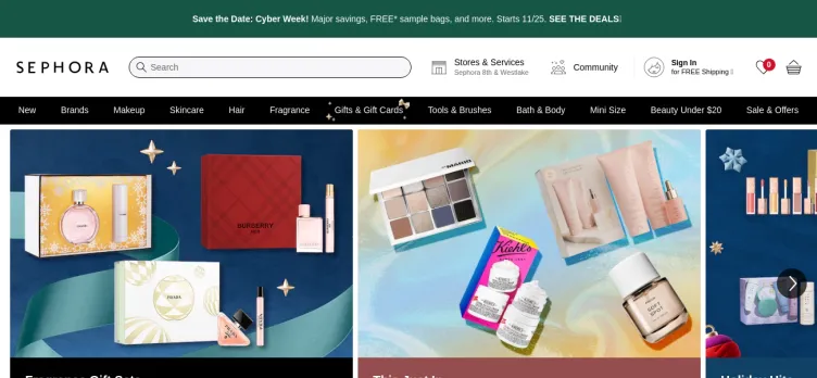 Screenshot Sephora