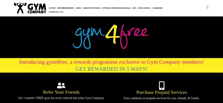 Screenshot Gym Company