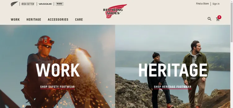 Screenshot Red Wing Shoes