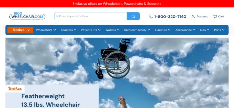 Screenshot 1800WheelChair.com