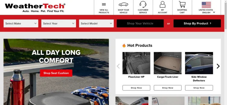 Screenshot WeatherTech Direct