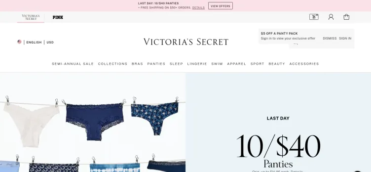 Screenshot Victoria's Secret