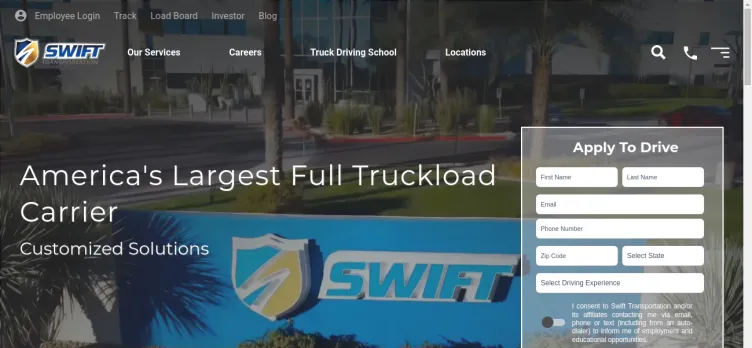 Screenshot Swift Transportation Services