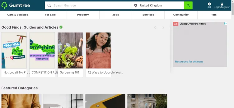 Screenshot Gumtree