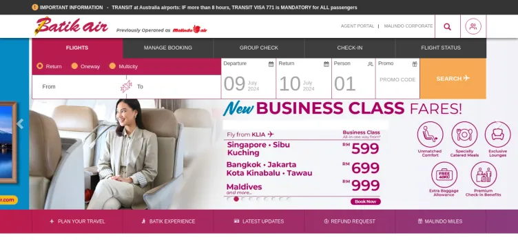 Screenshot Malindo Airways