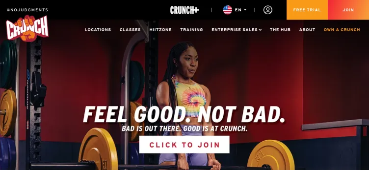 Screenshot Crunch Fitness