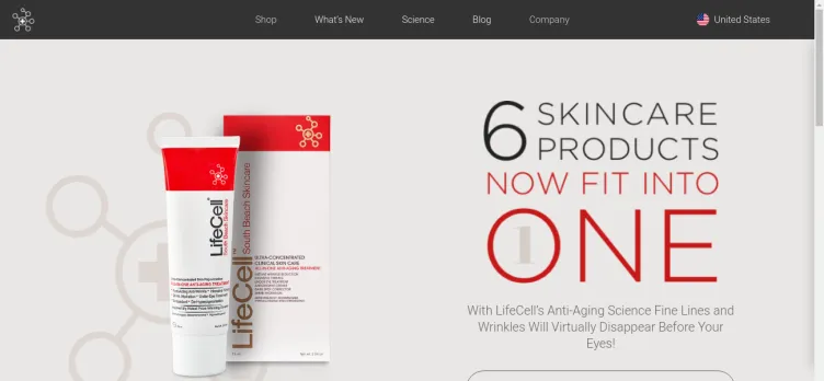 Screenshot LifeCell South Beach Skin Care