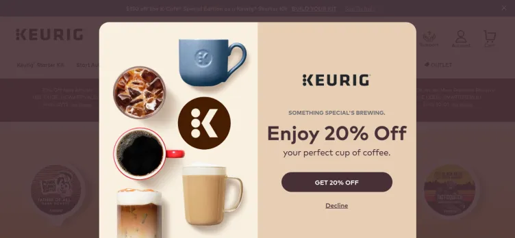 Screenshot Keurig Green Mountain