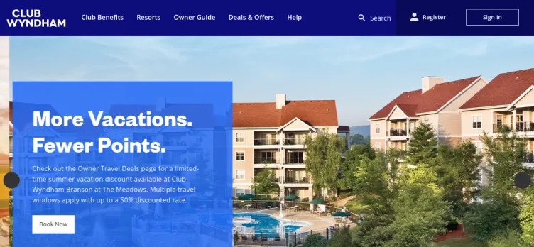 Screenshot Wyndham Vacation Ownership