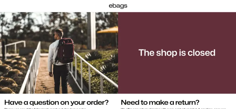 Screenshot eBags