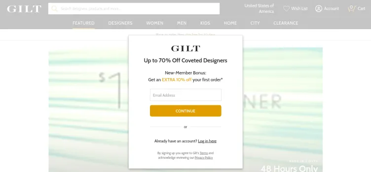 Screenshot Gilt