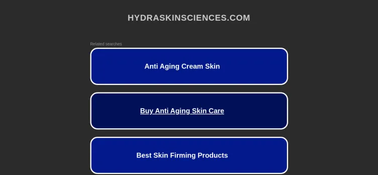 Screenshot Hydra Skin Sciences