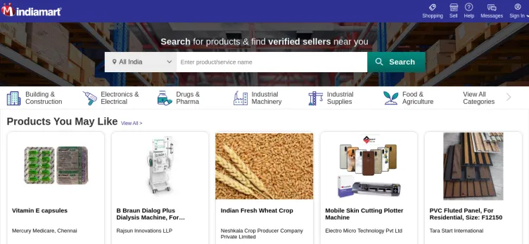 Screenshot IndiaMart