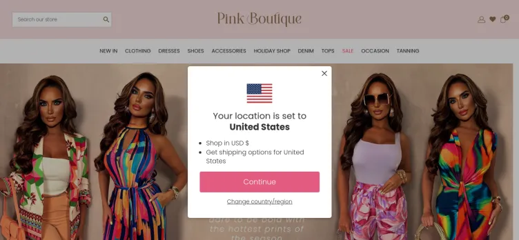 Screenshot Pink Boutique