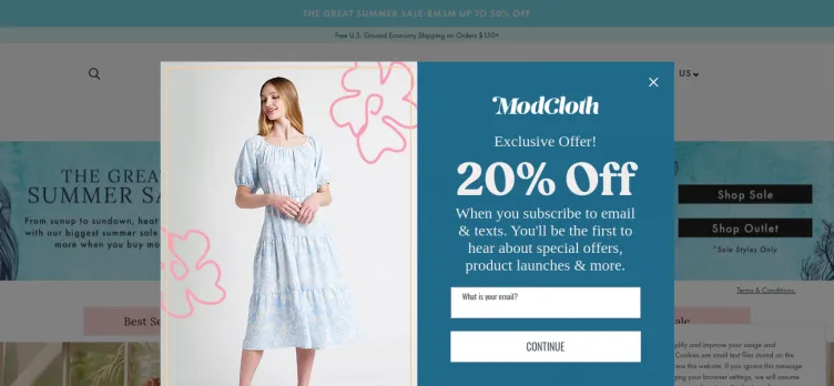 Screenshot ModCloth