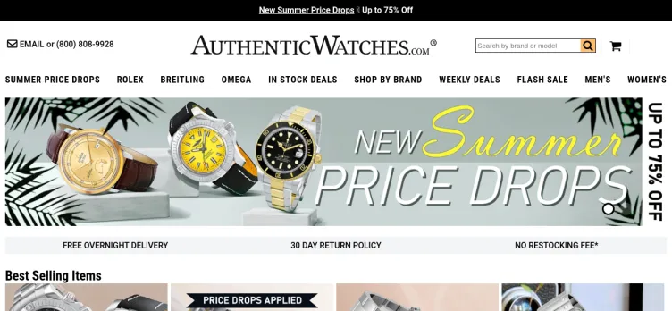 Screenshot AuthenticWatches