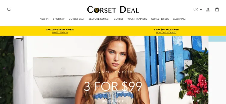 Screenshot Corset Deal