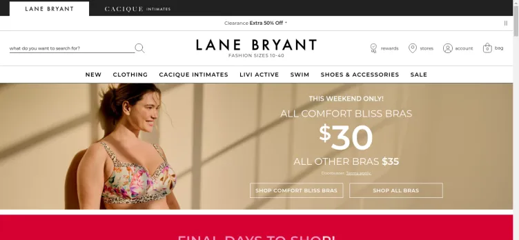 Screenshot Lane Bryant