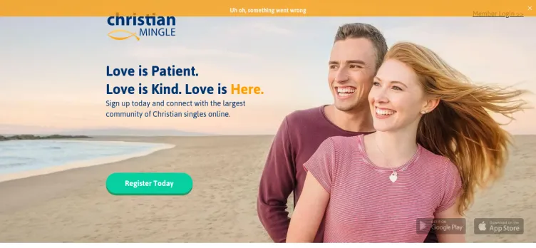 Screenshot Christian Mingle 