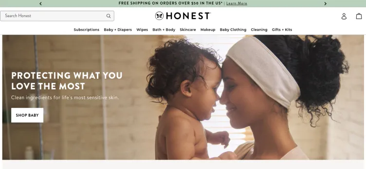 Screenshot The Honest Company