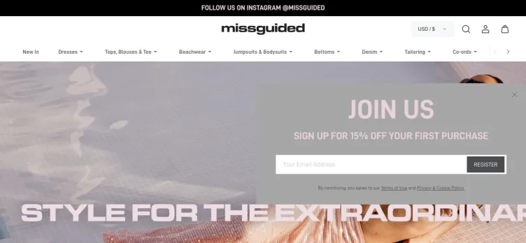 Screenshot Missguided