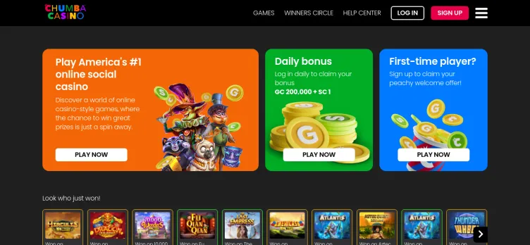 Screenshot Chumba Casino / VGW Holdings