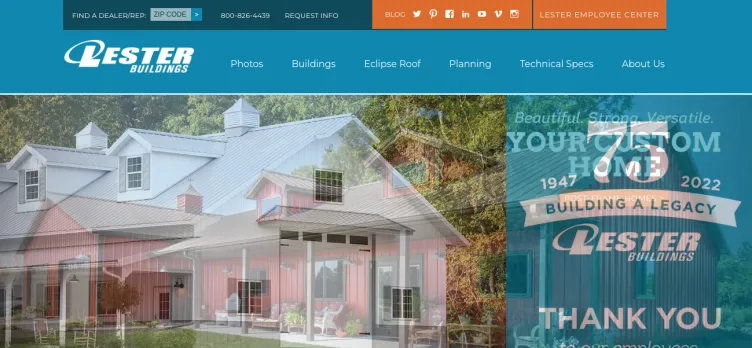 Screenshot Lester Building Systems