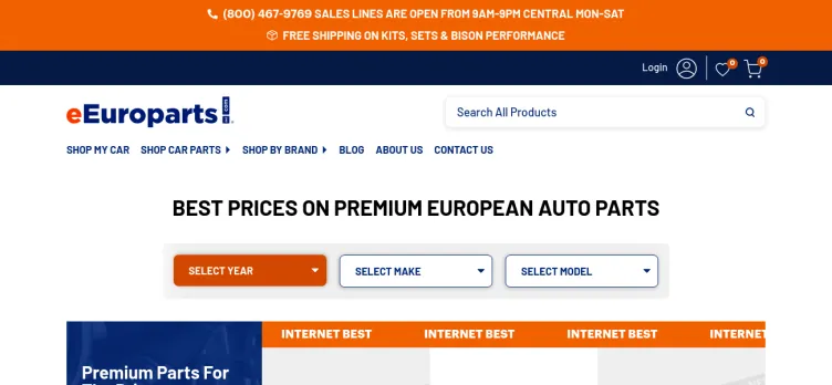 Screenshot eEuroparts.com / OnlineAutoParts.com