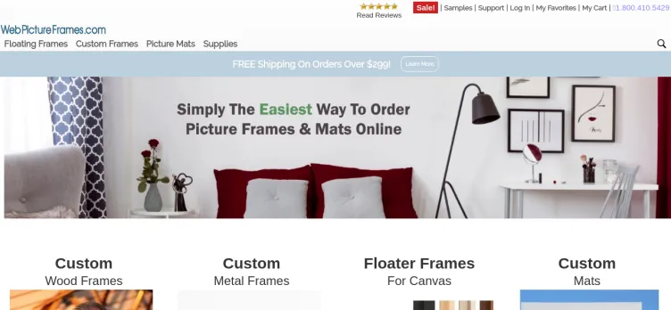 Screenshot WebPictureFrames.com